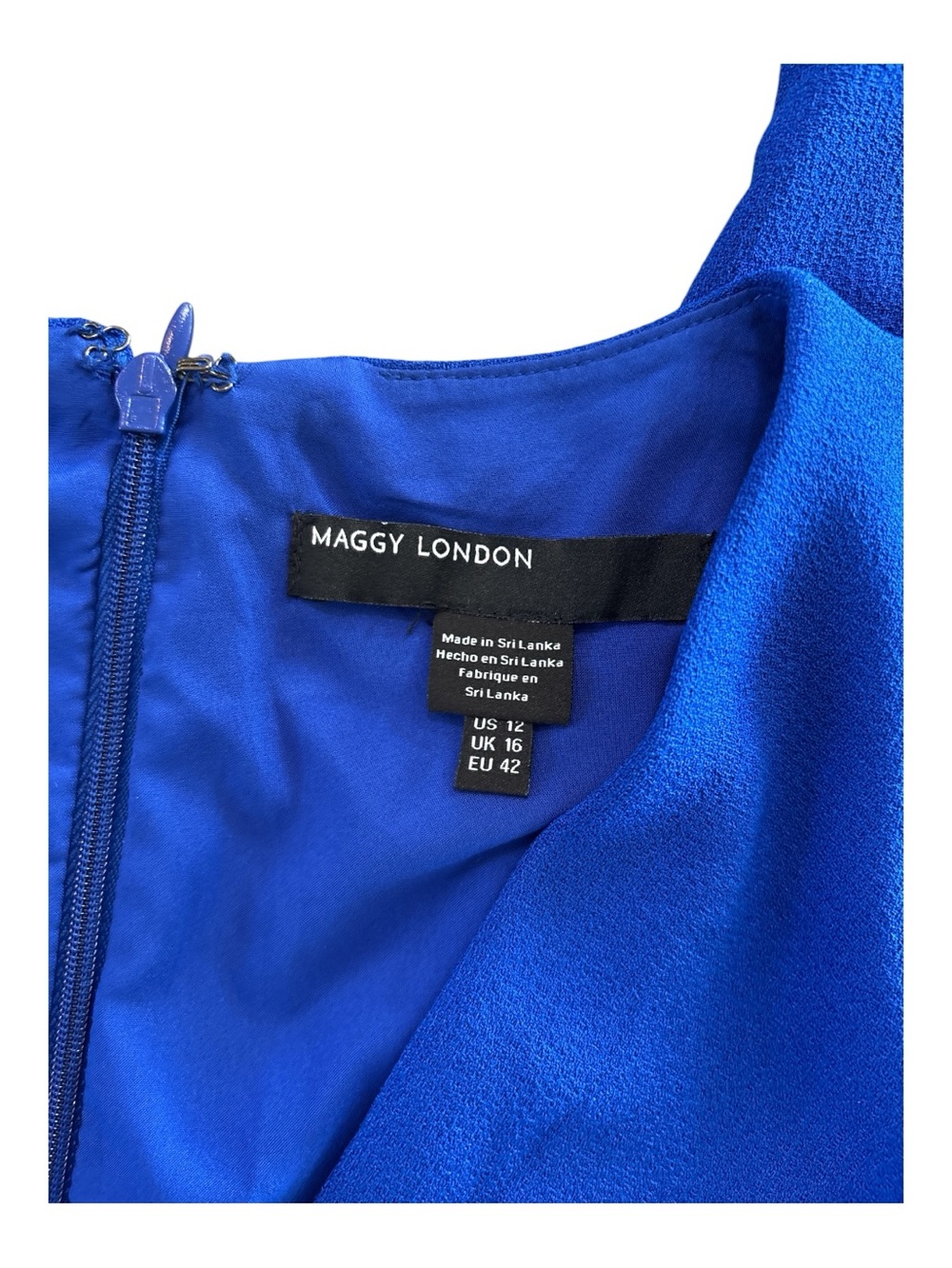 Maggy London Mirene Royal Blue Sleeveless Wrap Jumpsuit - Picture 4 of 7